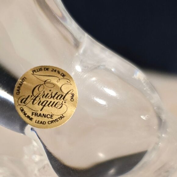 Cristal d’Arques HORSE FIGURINE Stallion Rising Up Crystal Paperweight France - Picture 6 of 8